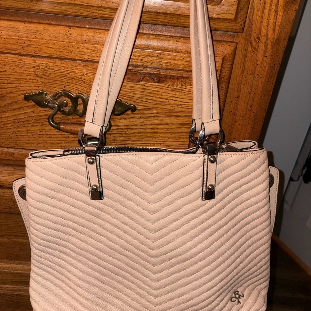 Elegant Cream Quilted Tote Bag